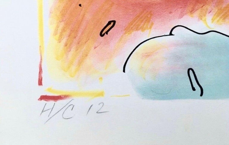Composition Red & Green, Limited Edition Lithograph, Peter Max - SIGNED - Pop Art Print by Peter Max
