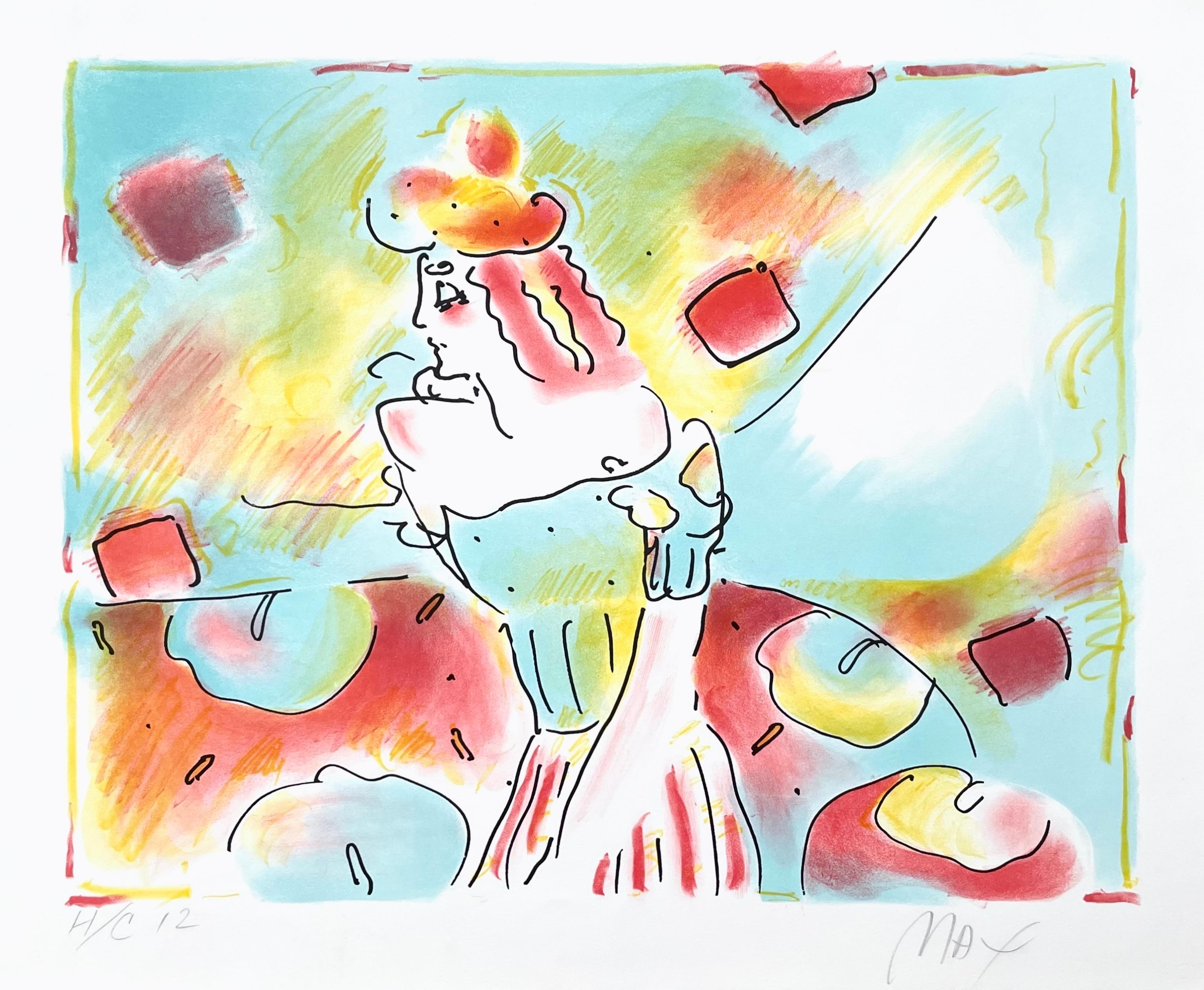 Composition Red & Green, Peter Max For Sale 3
