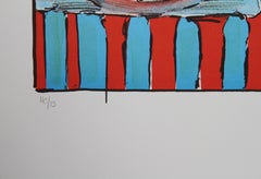 Composition Red, litografia Pop Art di Peter Max