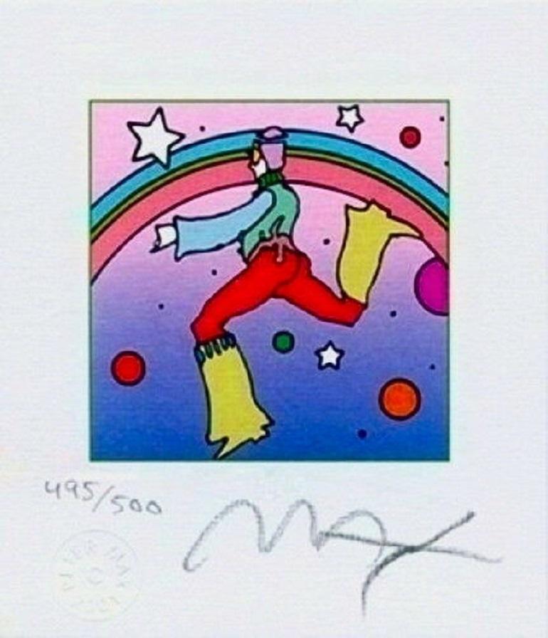 PETER MAX (1937-  ) Peter Max has achieved huge success and world-wide recognition for his artistic accomplishments as a multi-dimensional artist. From visionary Pop artist of the 1960s, to  master of dynamic Neo Expressionism, his vibrant colors