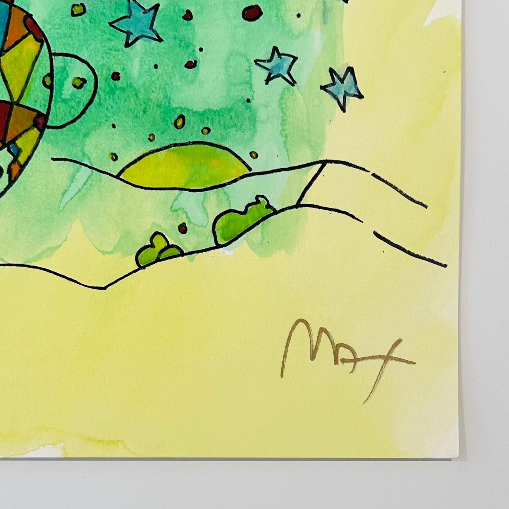 Cosmic Profile - Contemporary Print by Peter Max