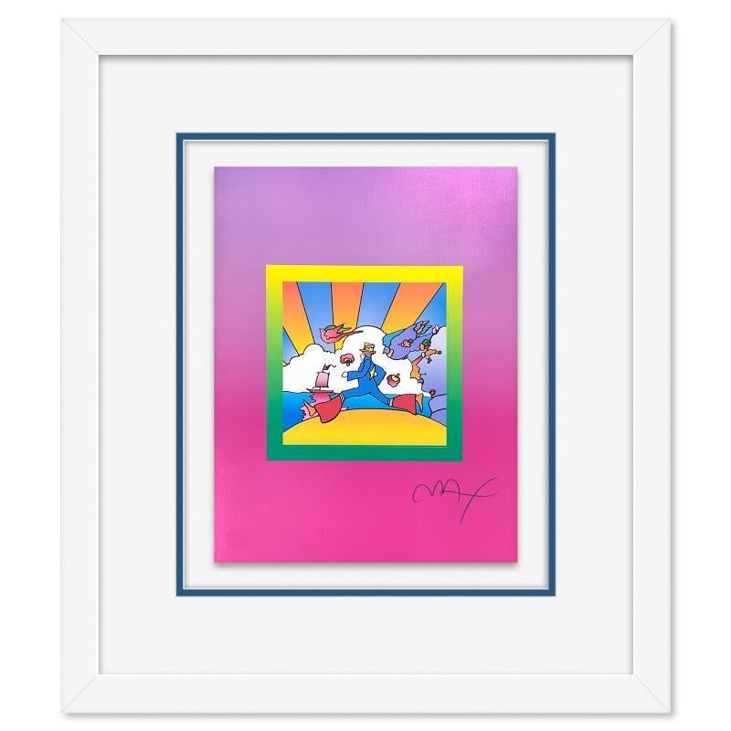 Peter Max Print - "Cosmic Runner on Blends" Framed Limited Edition Lithograph