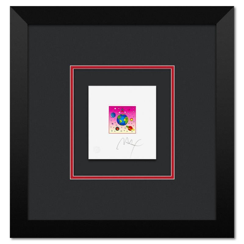 Peter Max Print - "Cosmic Runner with Planet" Framed Limited Edition Lithograph