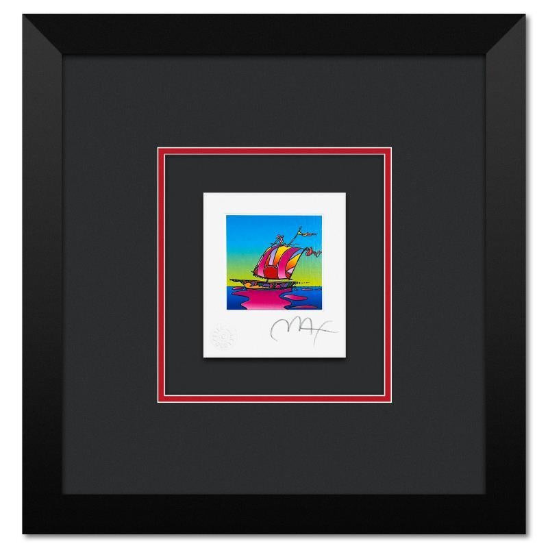 Peter Max Print - "Cosmic Sailboat" Framed Limited Edition Lithograph