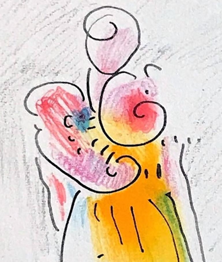 DRESSED UP è una litografia originale disegnata a mano da Peter Max stampata in un'edizione di 280 esemplari, utilizzando tecniche tradizionali di litografia a mano su carta d'archivio, 100% priva di acidi. DRESSED UP è un espressivo disegno