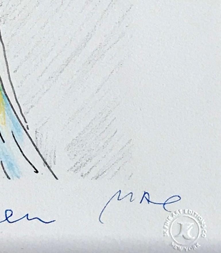 DRESSED UP Litografia disegnata a mano, disegno astratto di moda, Pop Art in vendita 1