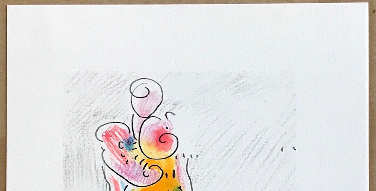 DRESSED UP Litografia disegnata a mano, disegno astratto di moda, Pop Art in vendita 2