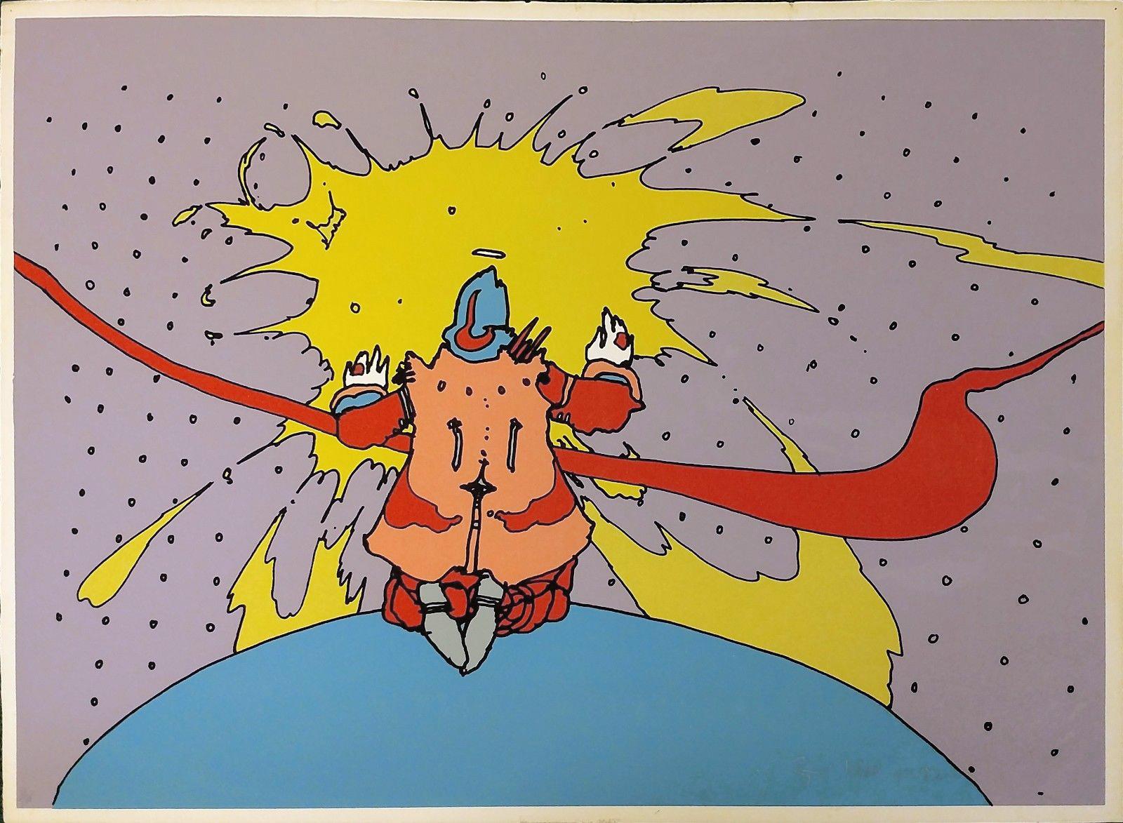 Peter Max Portrait Print – EINTRITT IN EINEN NEUEN STAAT