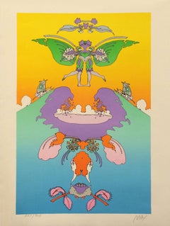 Facing Waves, Psychedelic Art Lithograph by Peter Max