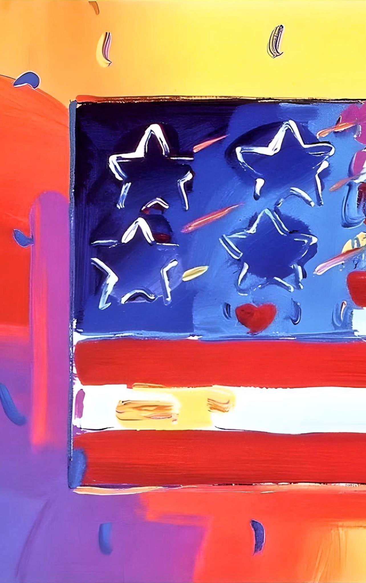 Flagge auf Mischungen, Peter Max im Angebot 2