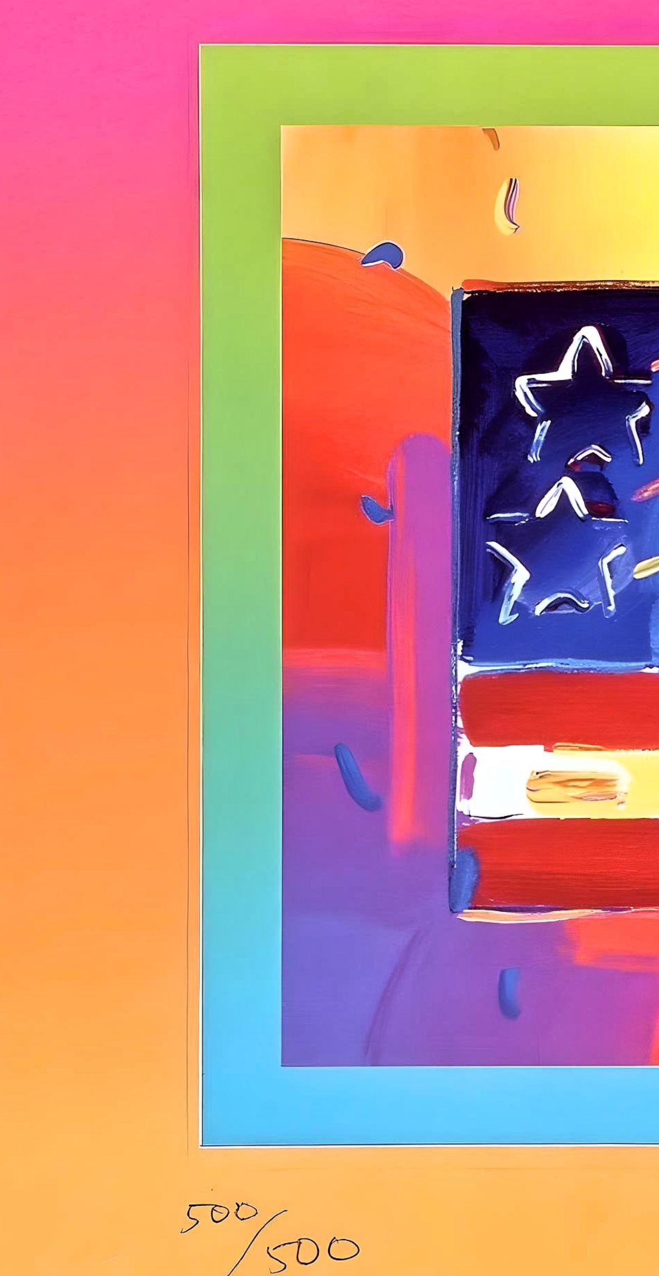 Flagge auf Mischungen, Peter Max im Angebot 5