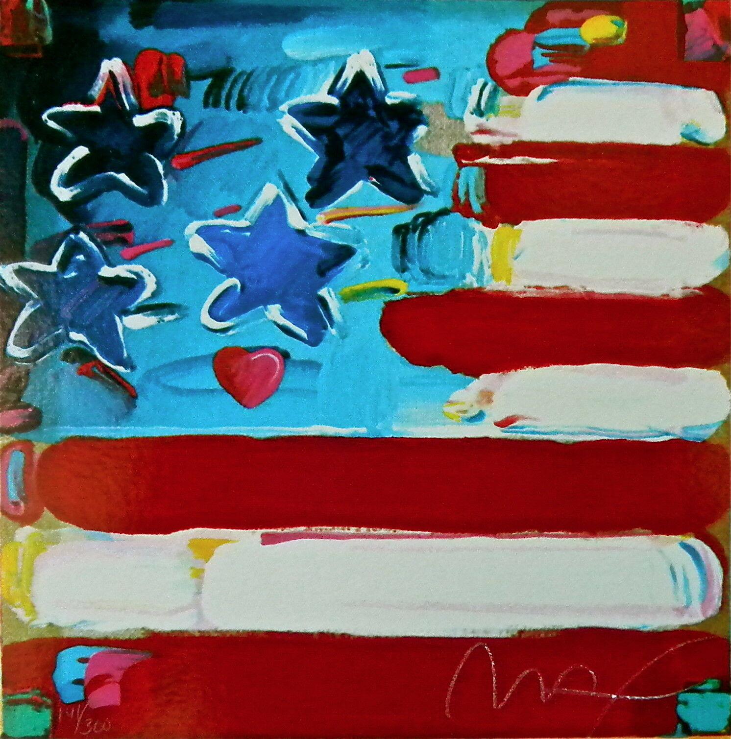 Flag, (Retro Suite II), Limited Edition Silkscreen, Peter Max - SIGNED 1