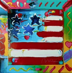 Flag, (Retro Suite II), Limited Edition Silkscreen, Peter Max - SIGNED