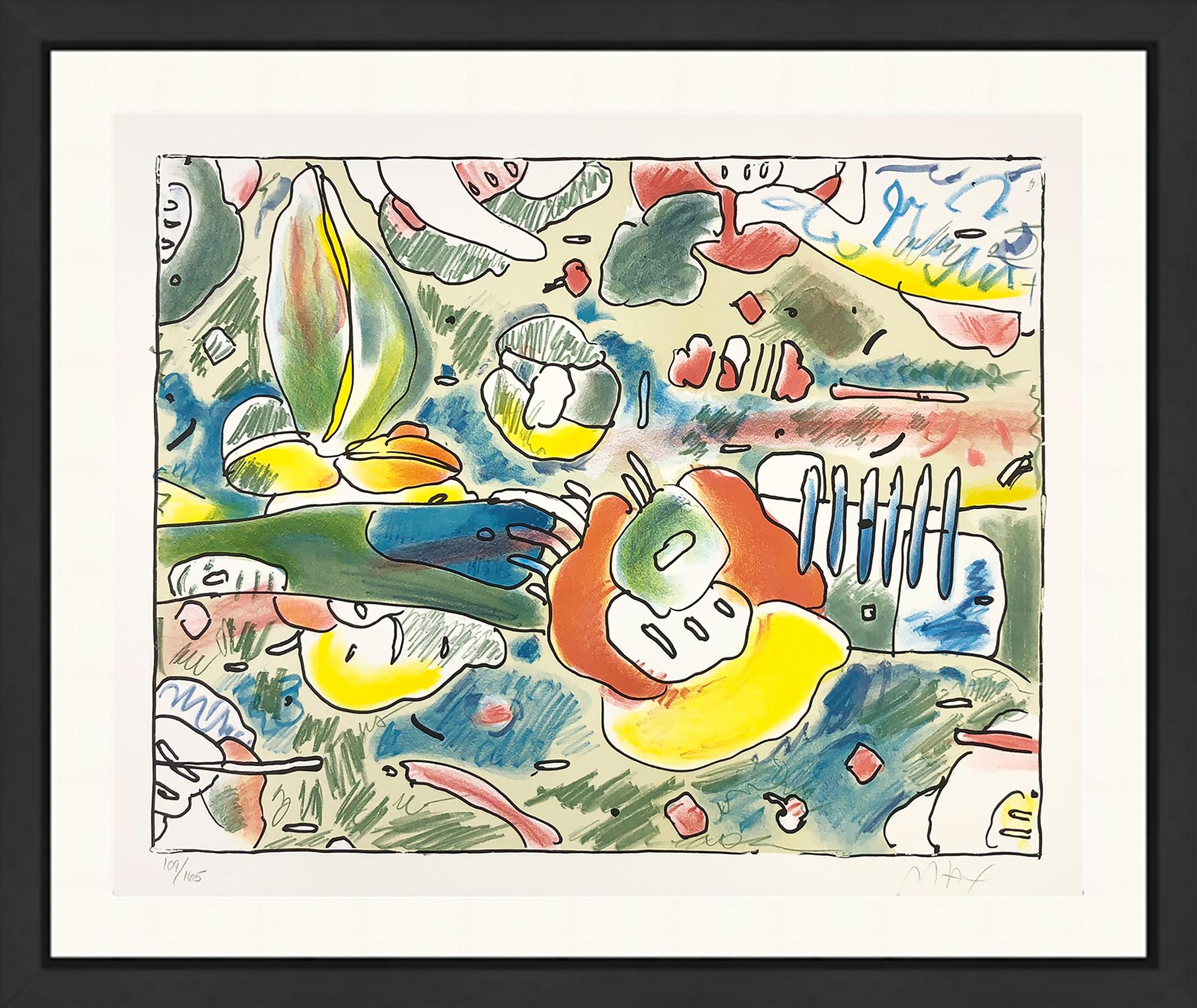 Peter Max Landscape Print – BLUME ABSTRAKT