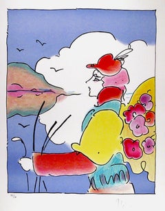 Flower Angel, Psychedelic Art Lithograph by Peter Max