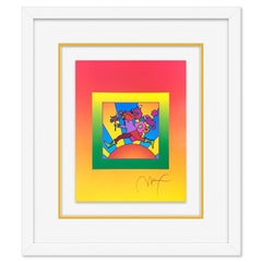 "Flower Jumper Over Sunrise on Blends II" Framed Limited Edition Lithograph