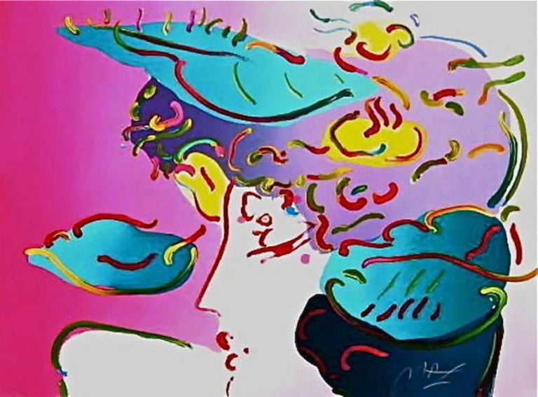 Flower Spectrum, Limited Edition Lithograph, Peter Max - LARGE - Print by Peter Max