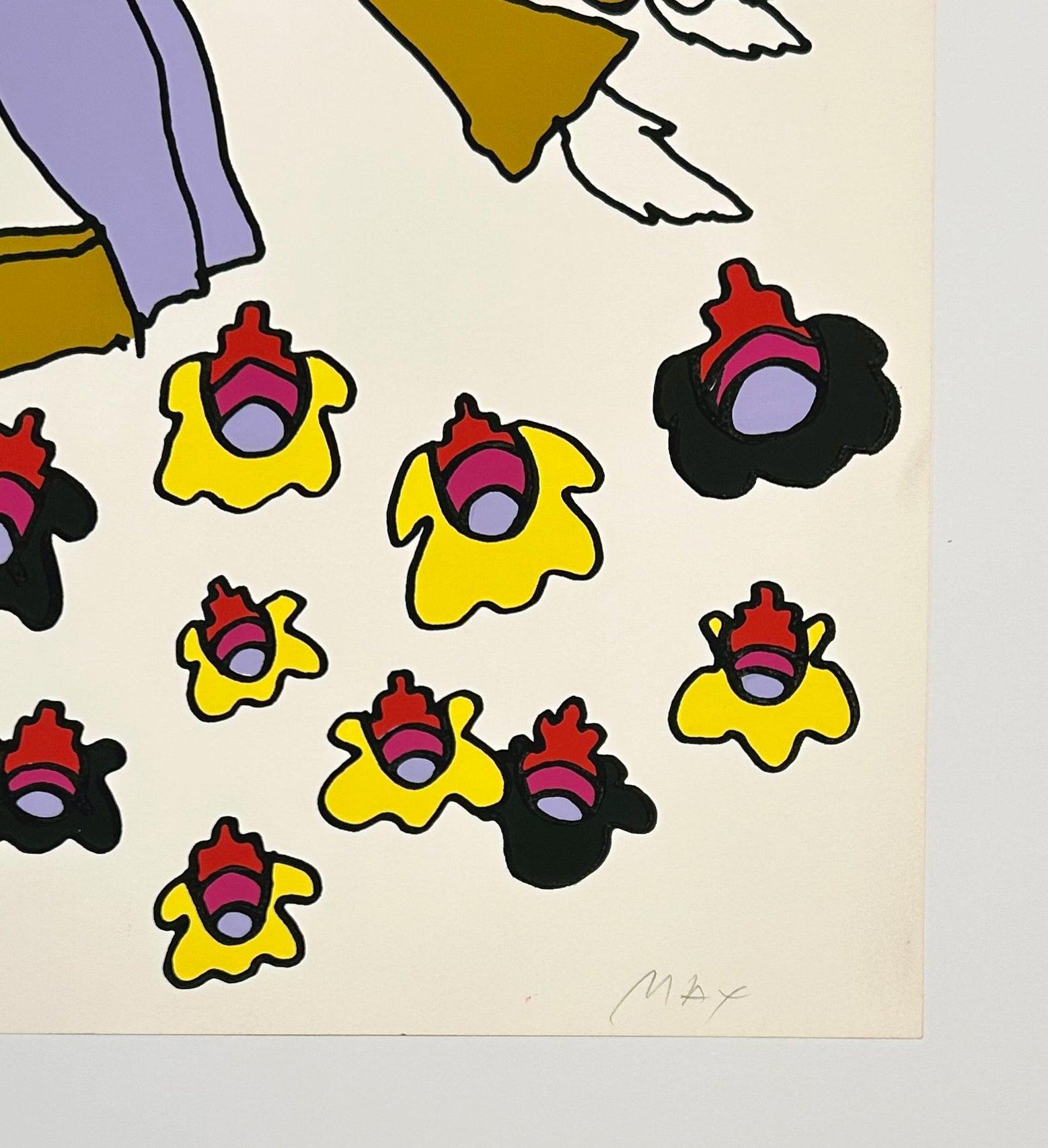 Ángel en flor - Print Contemporáneo de Peter Max