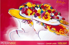 Friends / Century Ladies, Original 1991 Lithograph, Peter Max -SIGNED