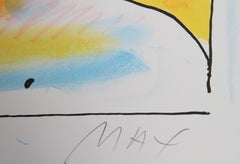 D'une autre planète, lithographie d'art psychédélique de Peter Max