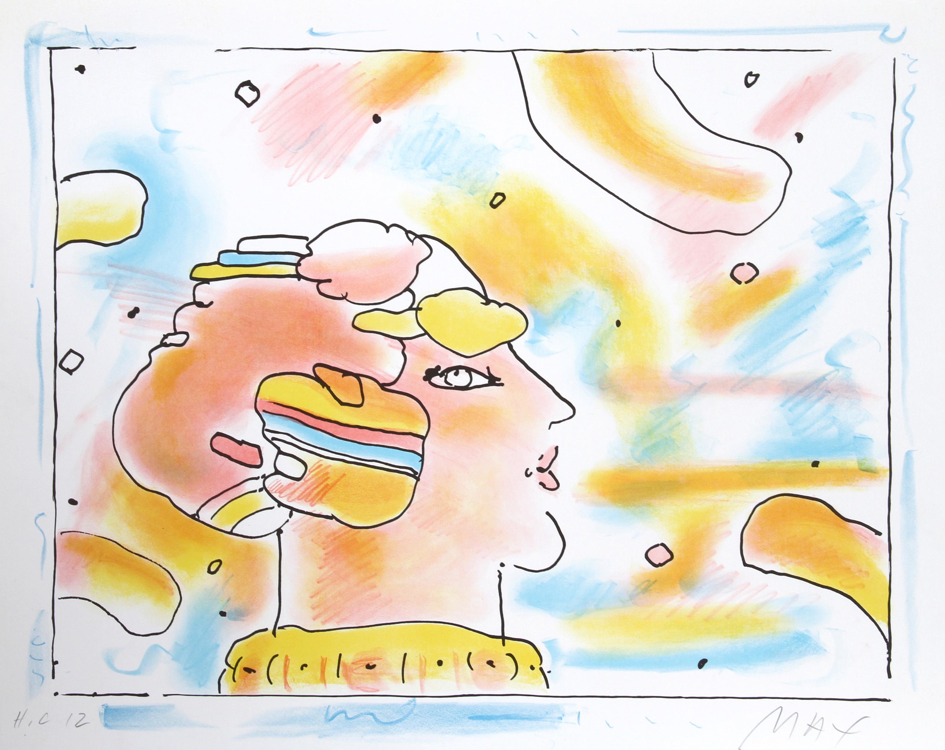 From Another Planet, Psychedelic Art Lithograph by Peter Max