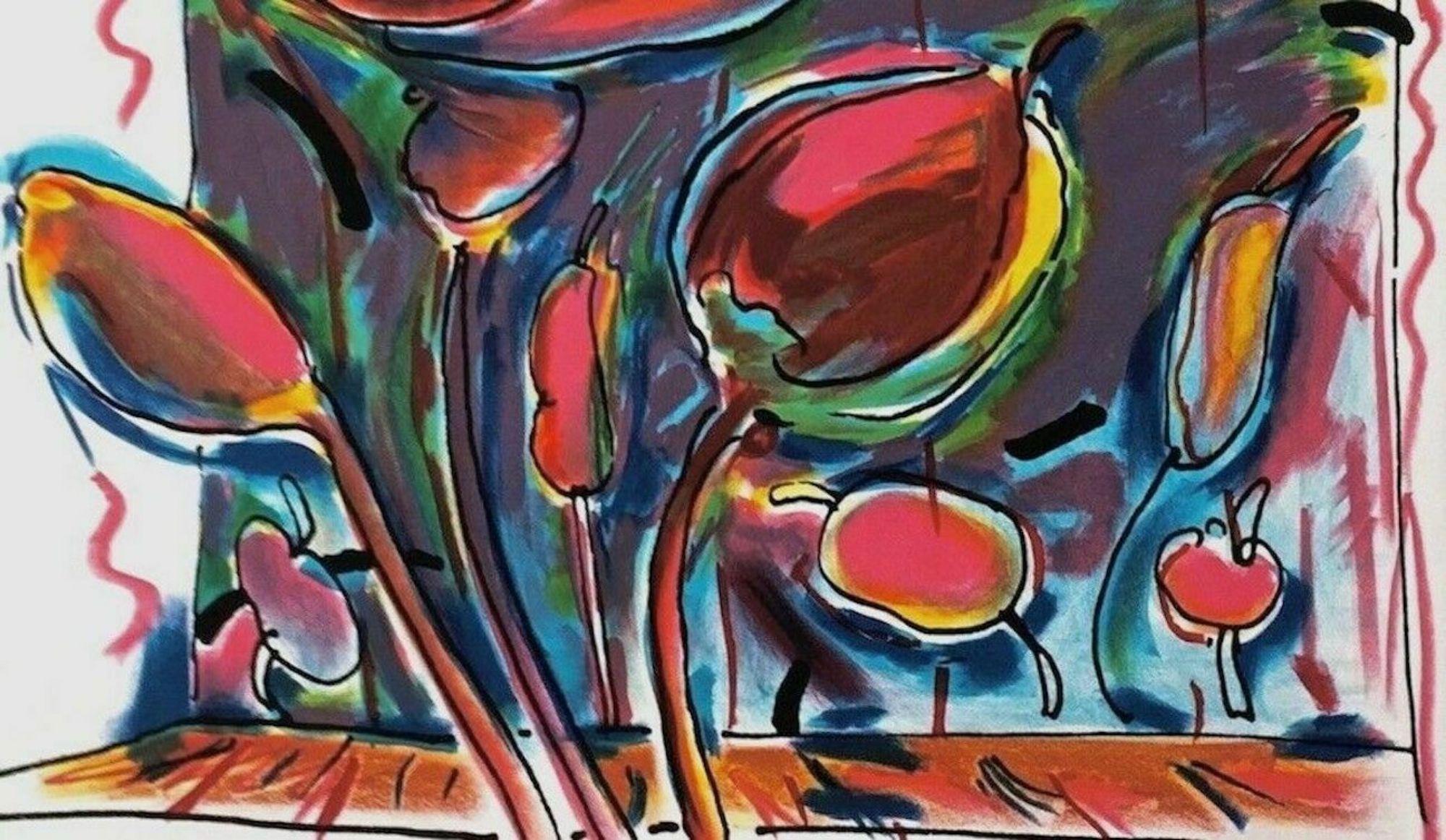 Garden Flowers, 1979 Limited Edition Lithograph, Peter Max 2