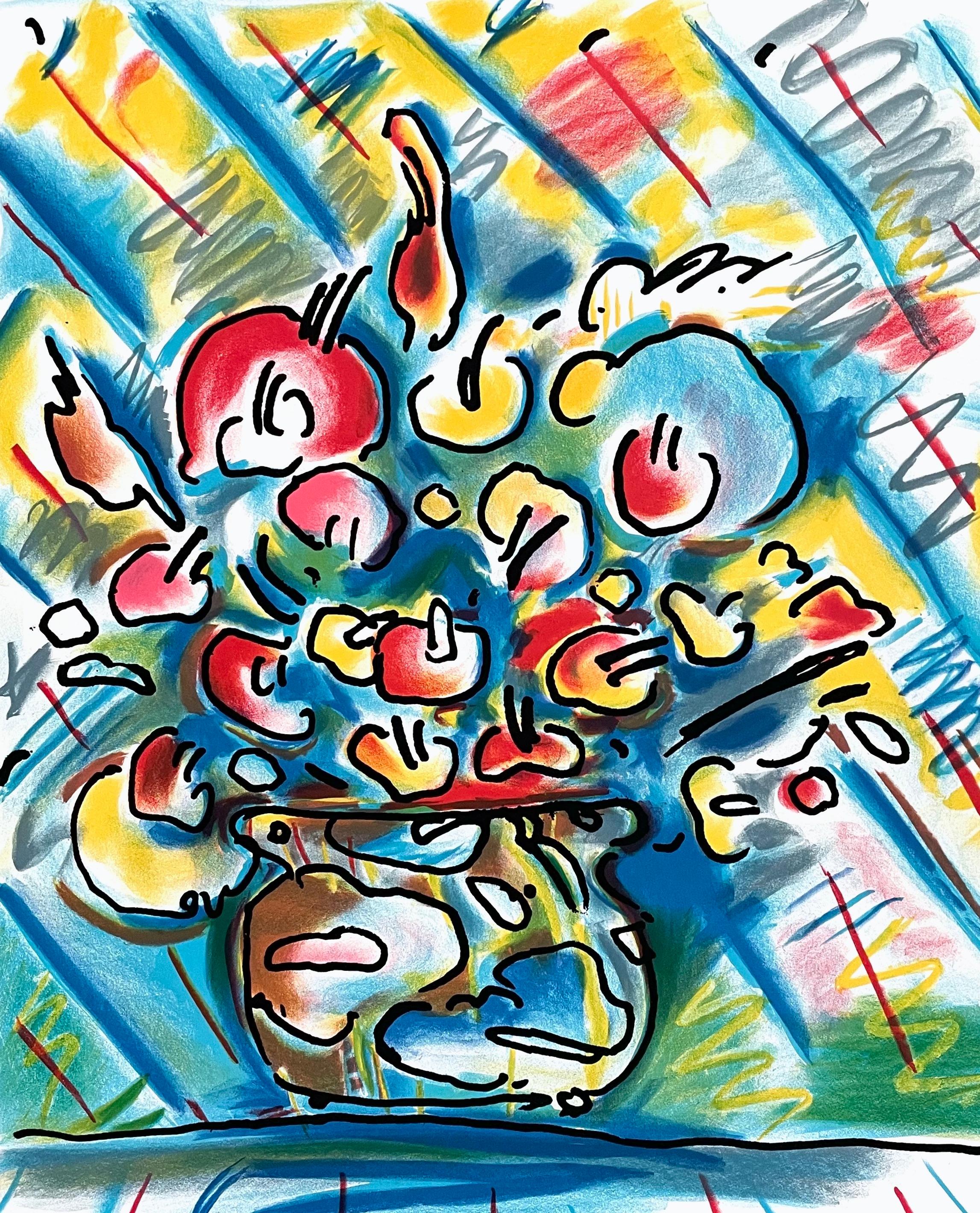 Garden Flowers & Vase of Flowers (Suite of Two Artworks), Peter Max 2