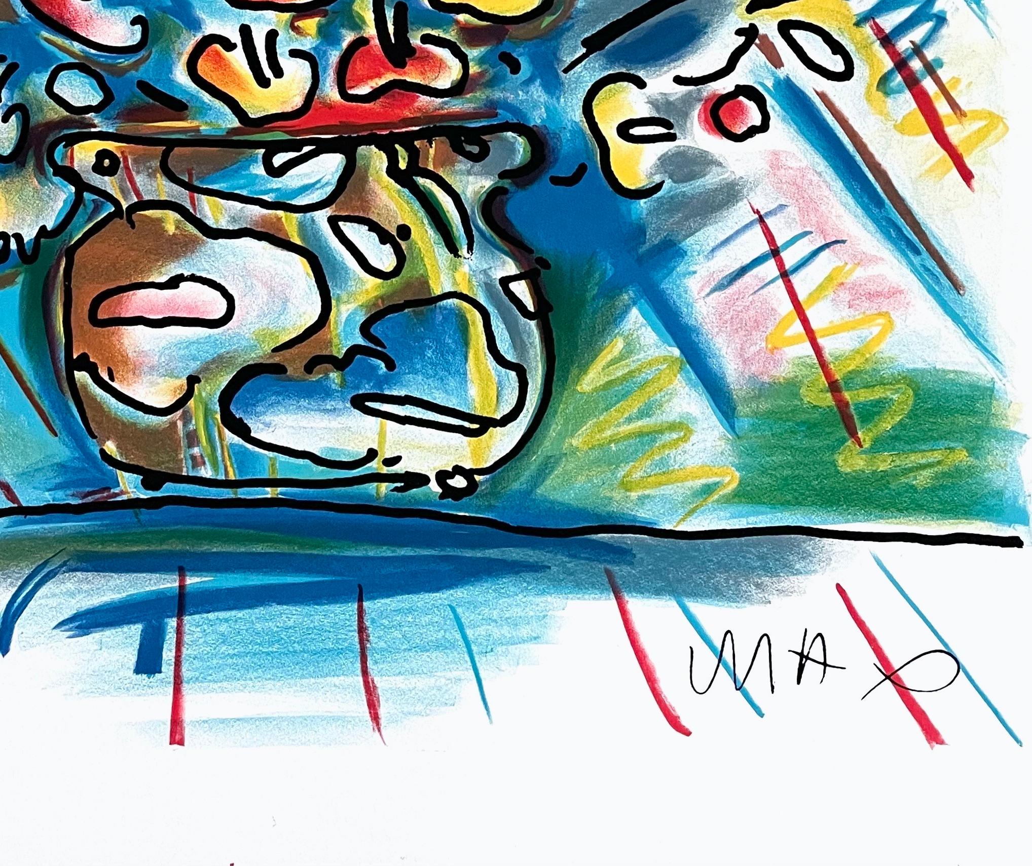 Garden Flowers & Vase of Flowers (Suite of Two Artworks), Peter Max For Sale 3