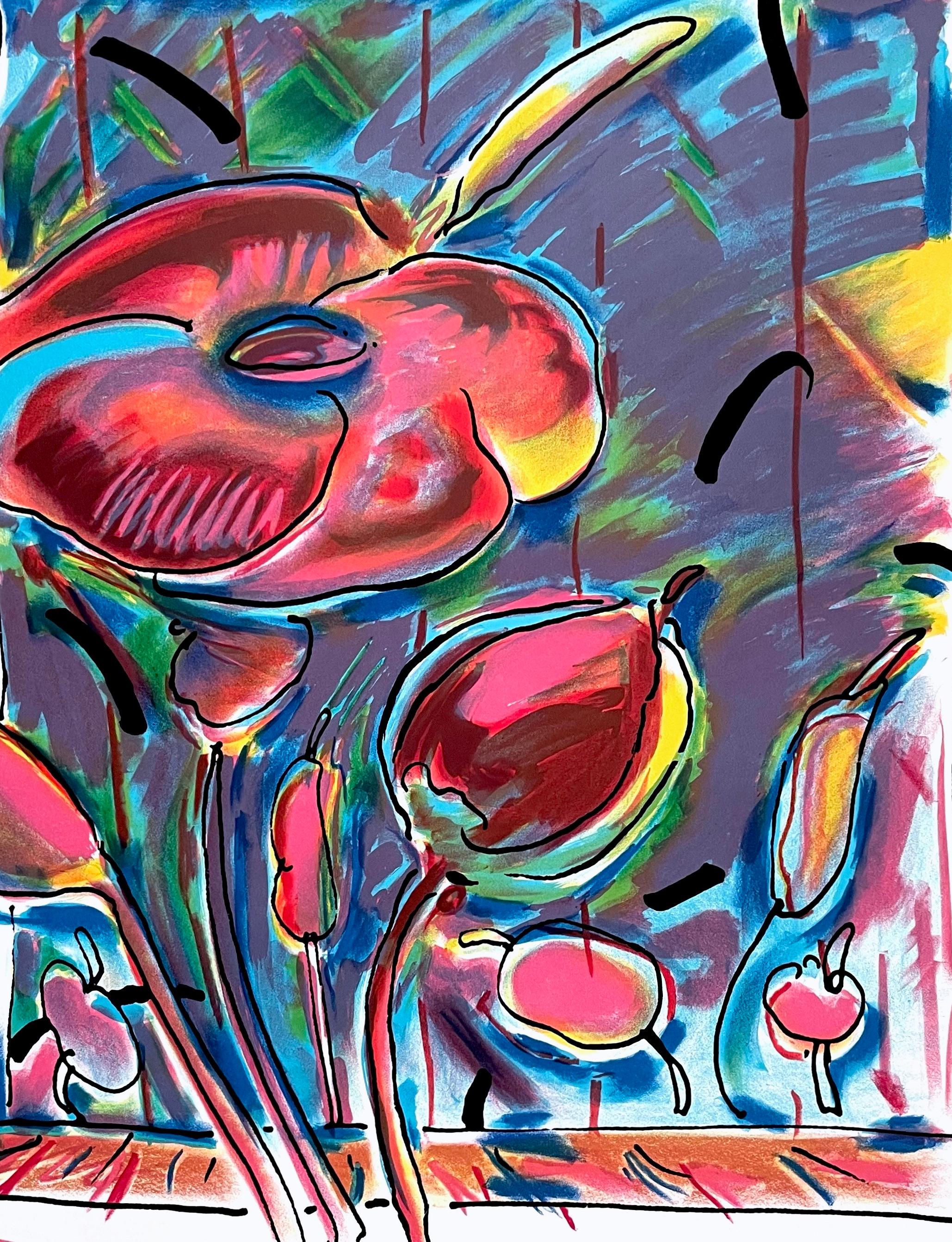 Garden Flowers & Vase of Flowers (Suite of Two Artworks), Peter Max For Sale 5