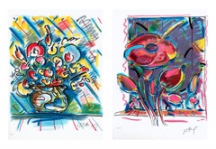 Fiori da giardino e vaso di fiori (Suite di due opere), Peter Max