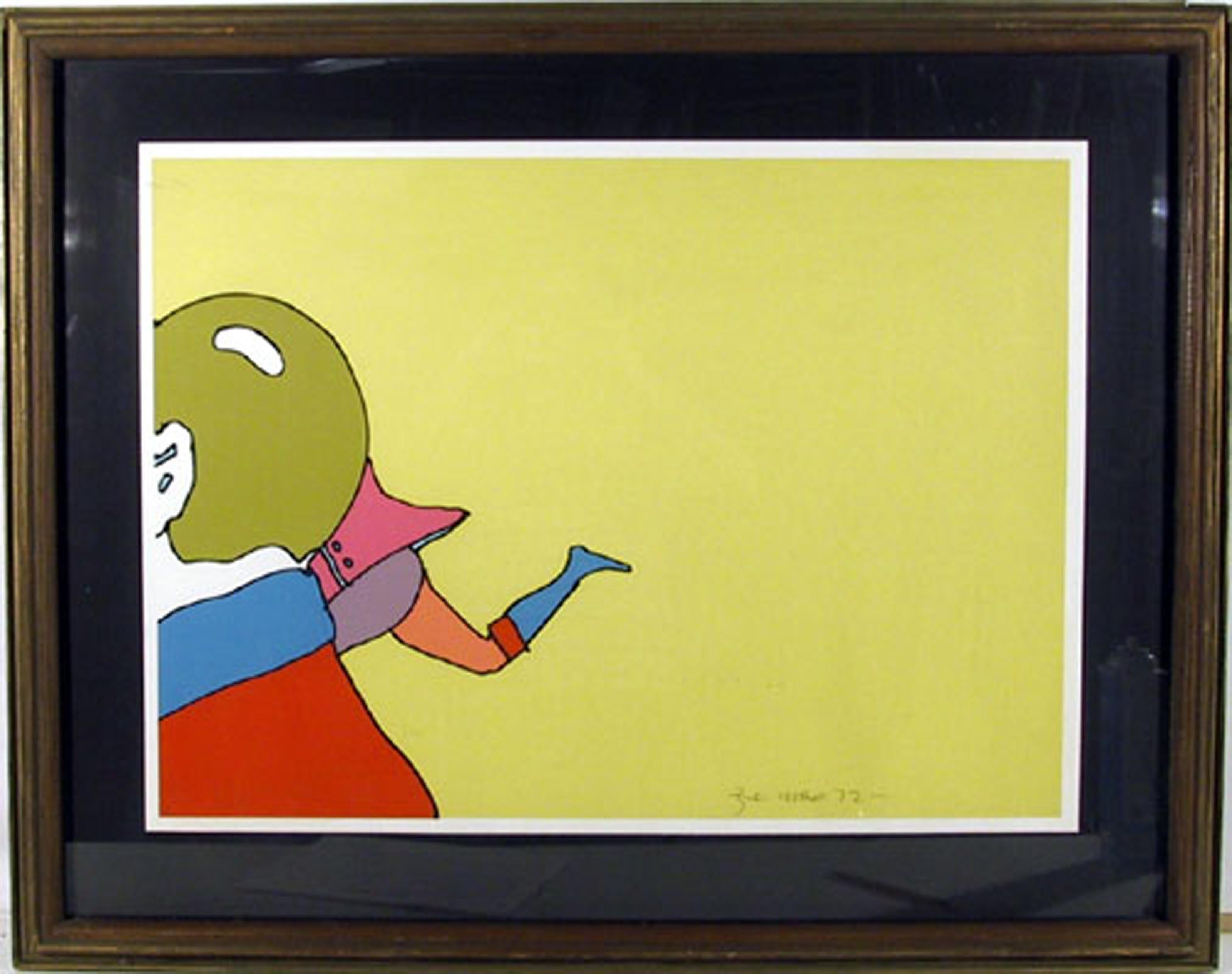 Peter Max, German/American (1937 - ) - Getting there Quickly, Year:  1972, Medium:  Screenprint, Signed and Numbered in Pencil, Edition:  100, Size:  22 in. x 30 in. (55.88 cm x 76.2 cm)