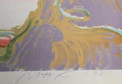 Entrega de la Flor, litografía de arte psicodélico de Peter Max