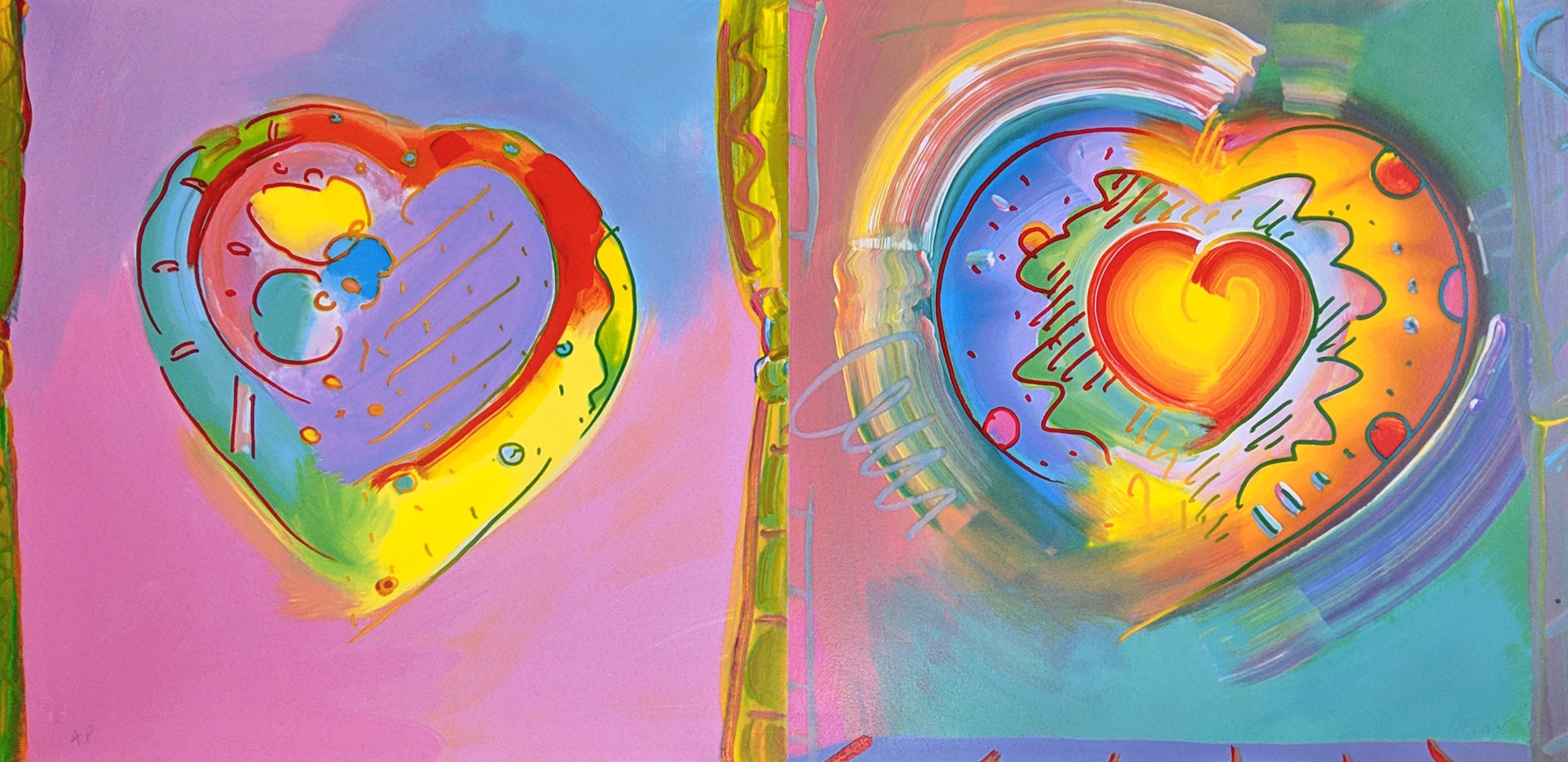 HEARTS II - Print by Peter Max