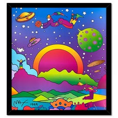 "Il paradiso in terra" litografia offset incorniciata e firmata a mano