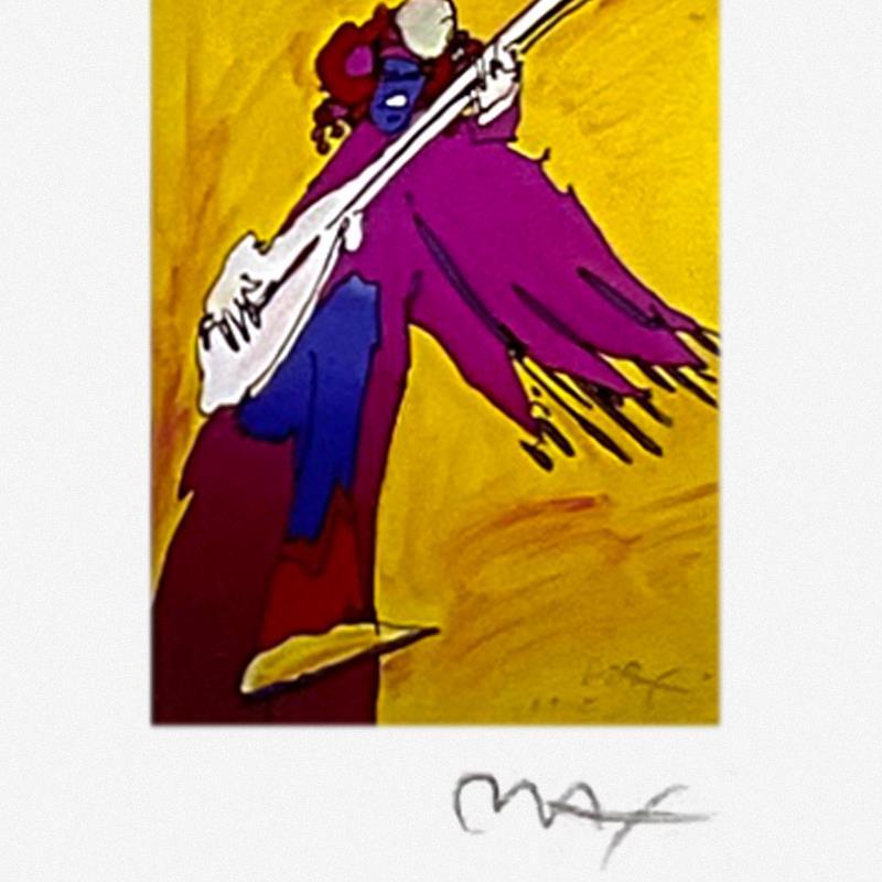Gerahmte Lithographie „Hendrix II“ in limitierter Auflage – Print von Peter Max