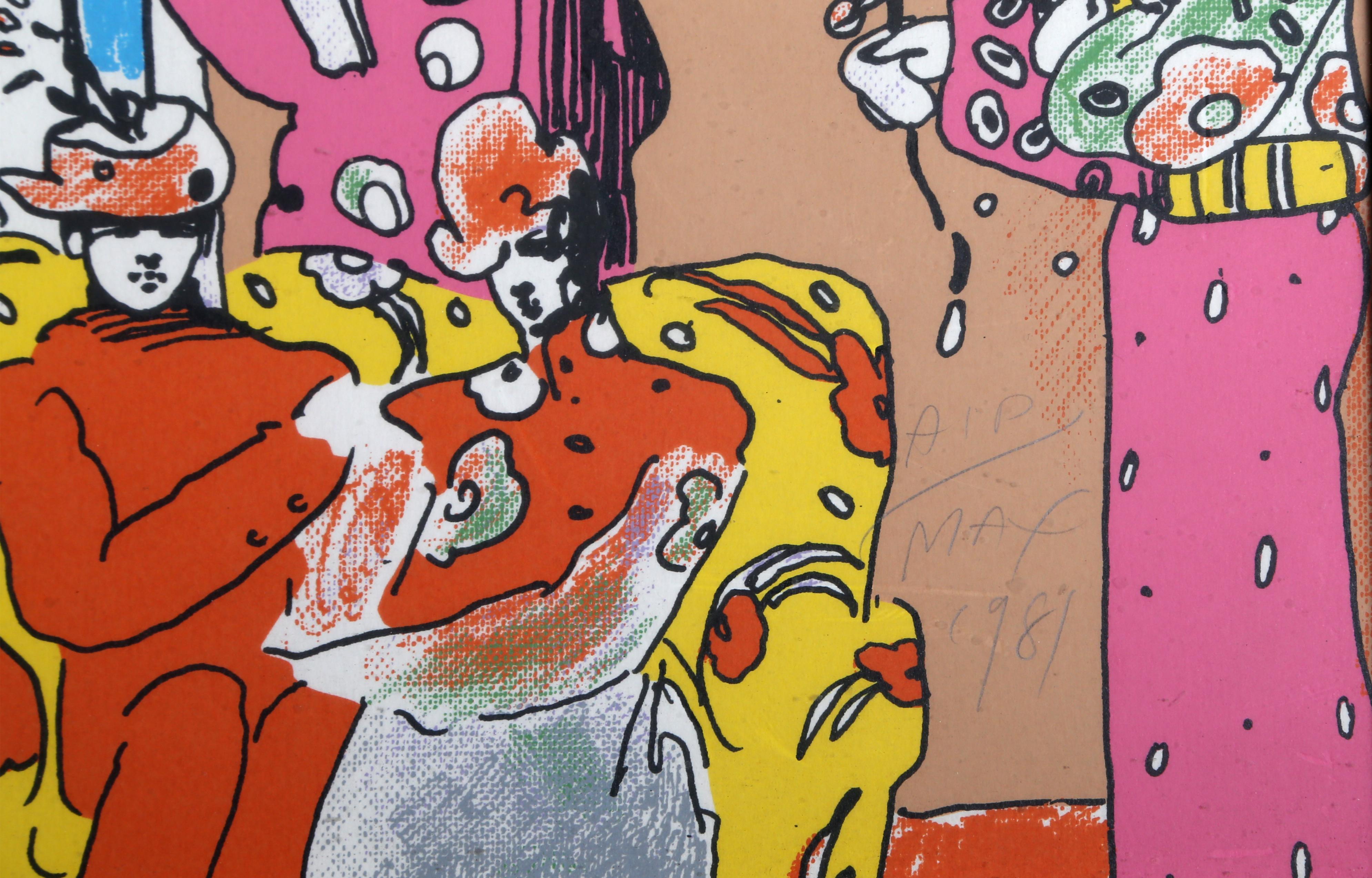 If Series: Flower Garden, Framed Pop Art Screenprint by Peter Max For Sale 1