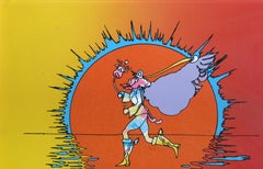 Serie If: Runner, serigrafía de arte psicodélico de Peter Max