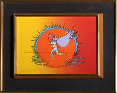 Retro If Series: Runner, Psychedelic Art Screenprint by Peter Max