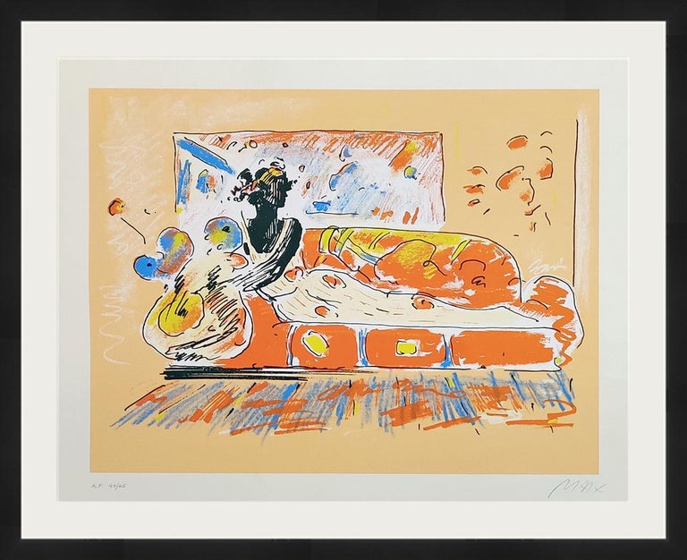 Peter Max - LADY ON COUCH For Sale at 1stDibs
