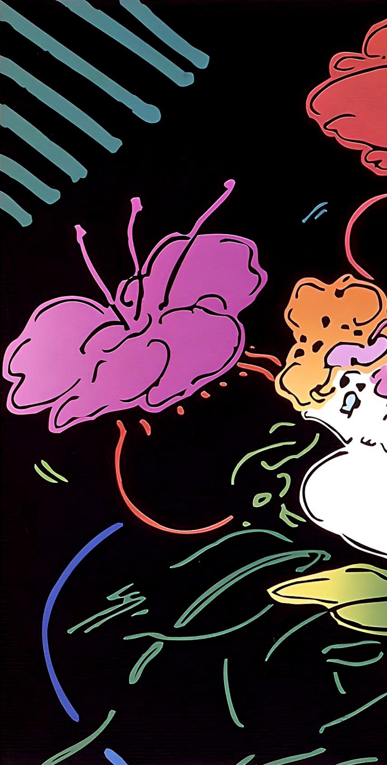Signora con fiori galleggianti, Peter Max in vendita 2