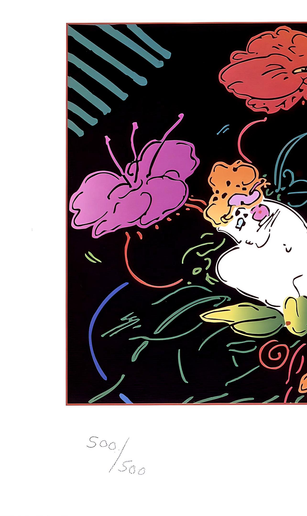 Signora con fiori galleggianti, Peter Max in vendita 4