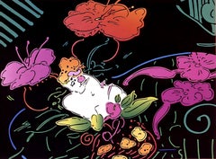 Signora con fiori galleggianti, Peter Max