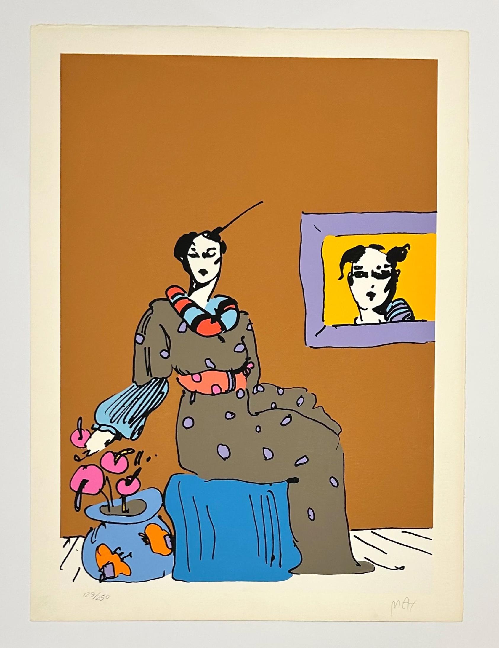 Artista: Peter Max
Titolo: Signora con ritratto
Mezzo di comunicazione: Stampa serigrafica a colori
Data: 1971
Edizione: 129/250
Dimensioni del foglio: 29 3/4