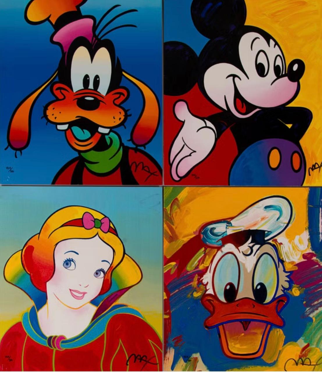 “LE DISNEY SUITE DONALD DUCK, GOOFY, MICKEY MOUSE, SNOW WHITE” - Print by Peter Max