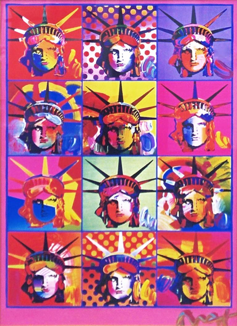 LIBERTY AND JUSTICE FOR ALL - Mixed Media Art by Peter Max
