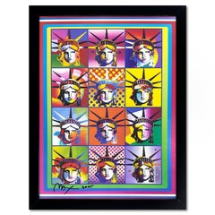 "Liberty and Justice" Framed Hand Signed Offset Lithograph