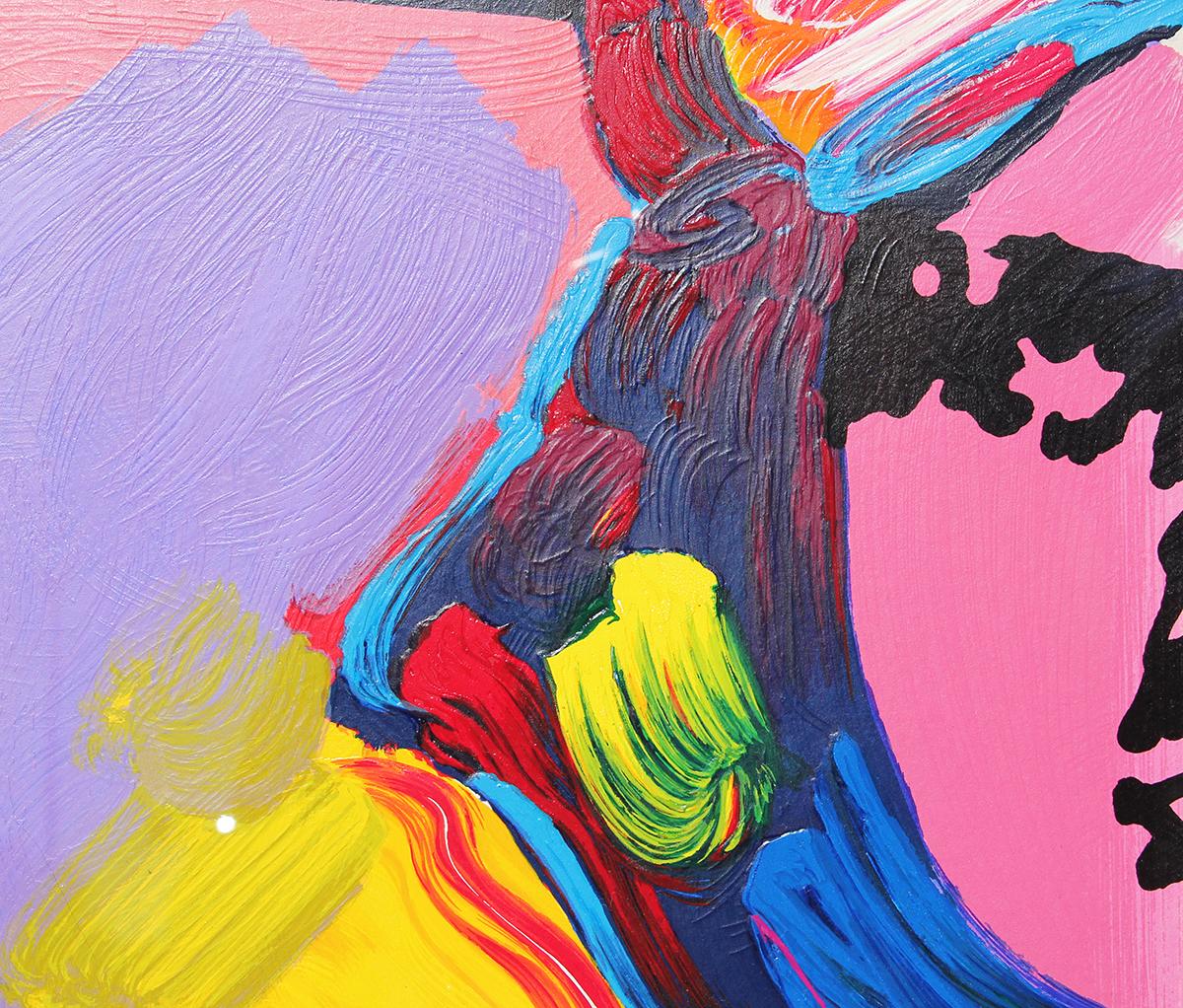 “Liberty Head” Colorful Pop Culture Abstract Serigraph Edition 204/350 For Sale 2