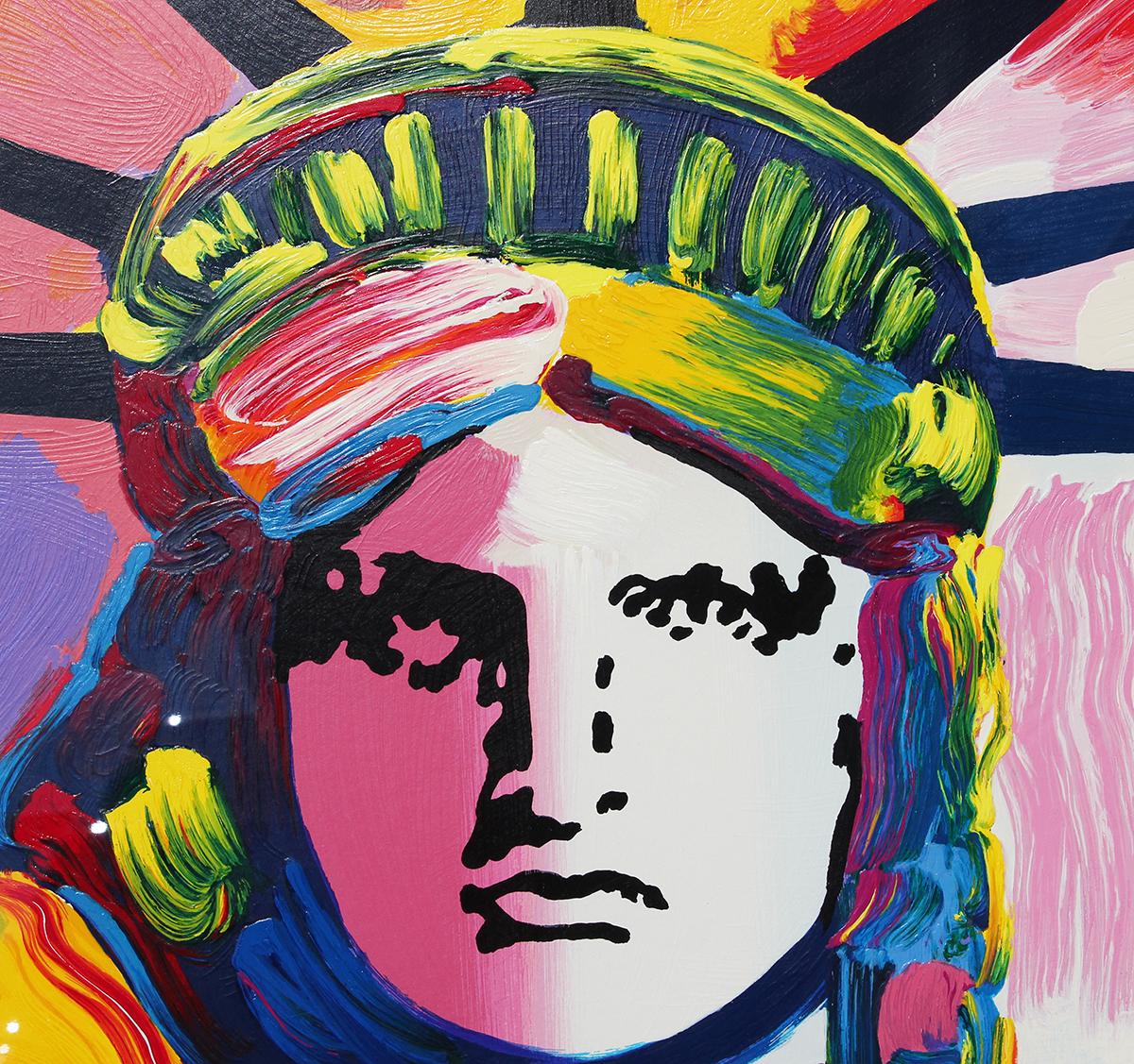 “Liberty Head” Colorful Pop Culture Abstract Serigraph Edition 204/350 For Sale 3