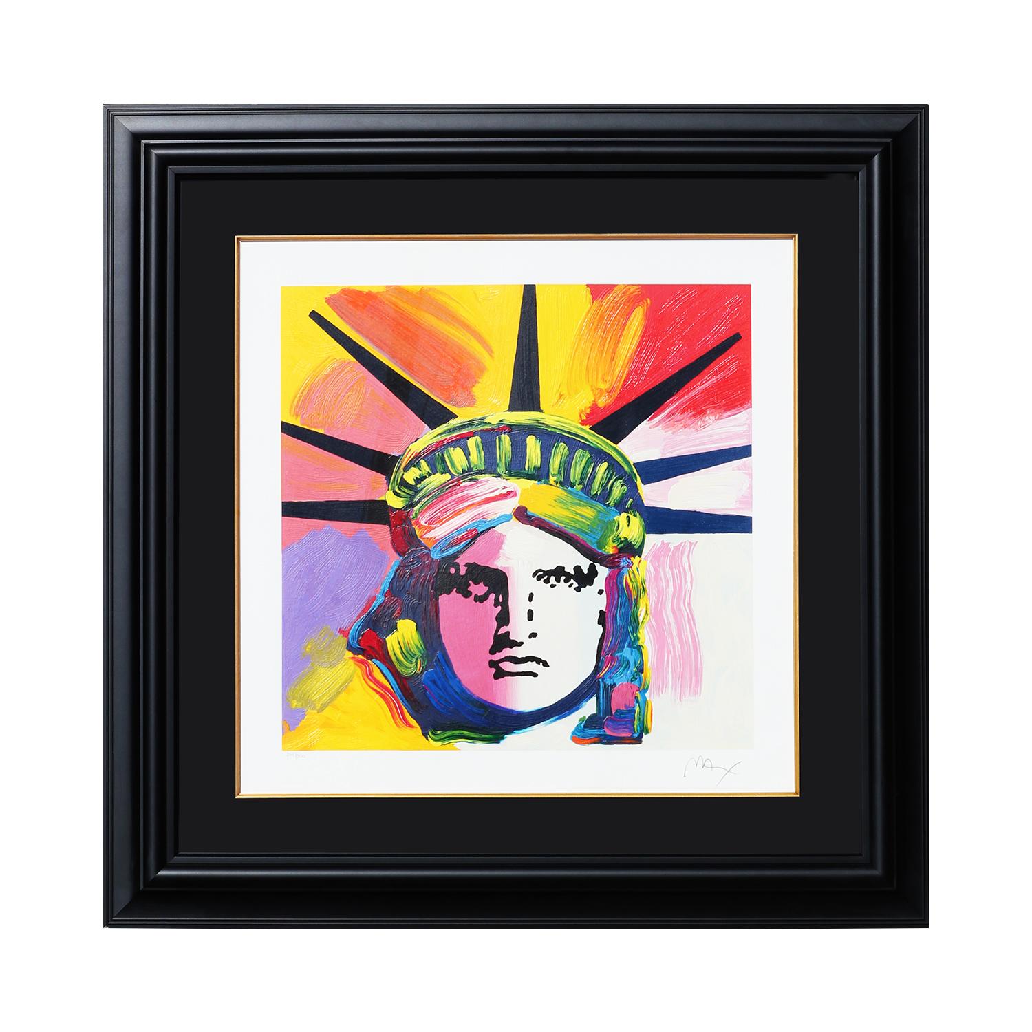“Liberty Head” Colorful Pop Culture Abstract Serigraph Edition 204/350 - Print by Peter Max