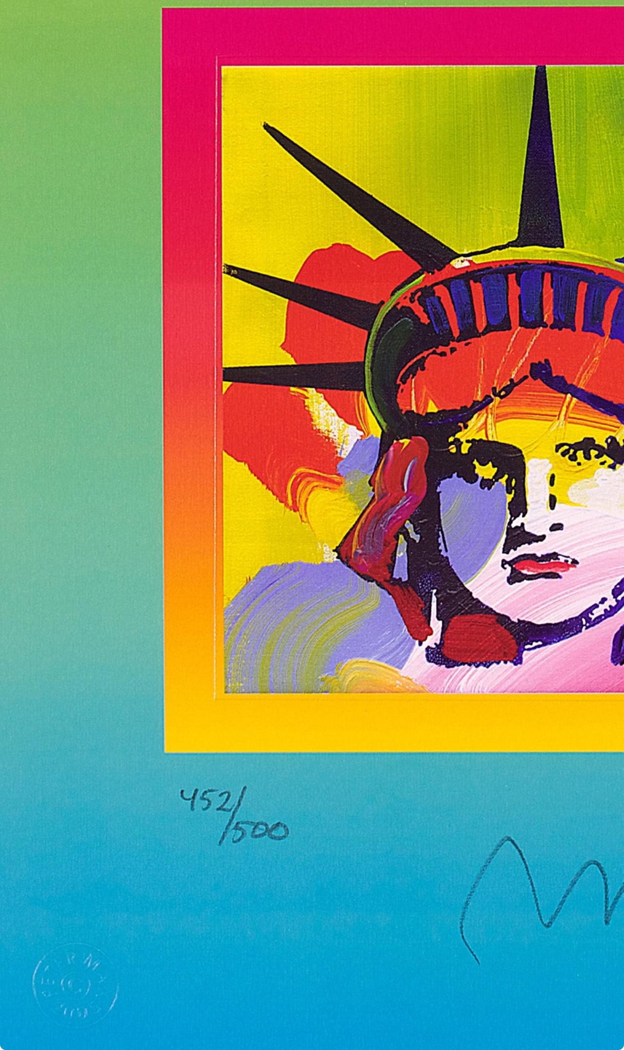 Liberty-Kopf auf Mischungen, Peter Max im Angebot 3